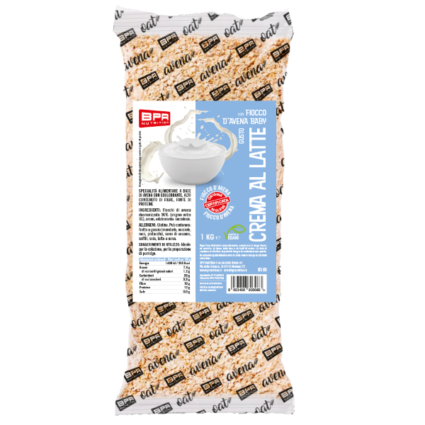 BPR NUTRITION FIOCCHI DI AVENA AROMATIZZATO DA 1000G GUSTO CREMA AL LATTE