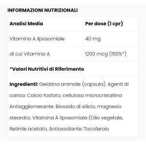PRONUTRITION VIT A LIPOSOMIALE - CONTRIBUISCE AL METABOLISMO DEL FERRO