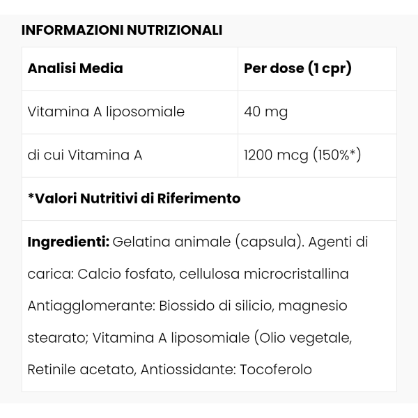 PRONUTRITION VITAMINA A LIPOSOMIALE  4000 ui DA 90 CPS