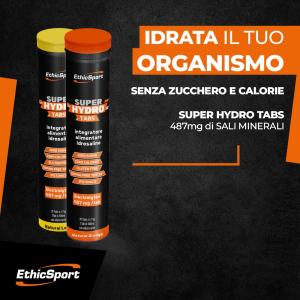 ETHICSPORT SUPER HYDRO TABS - IDRATA RAPIDAMENTE E FORNISCE ELETTROLITI SENZA ZUCCHERI