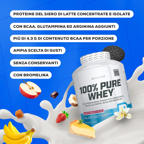 BIOTECH USA 100% PURE WHEY DA 1KG GUSTO NOCCIOLA