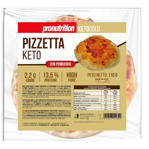 PRONUTRITION PIZZETTA KETO AL POMODORO DA 110 Gr