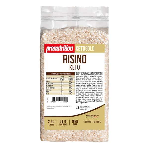 PRONUTRITION RISINO KETO DA 250 Gr RISO ADATTO PER DIETA CHETOGENICA 
