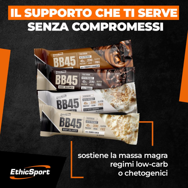 ETHICSPORT BB45 BODY BALANCE (BOX  DA 18x35 Gr) LATTE e BISCOTTO