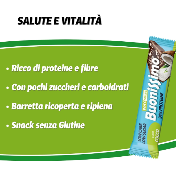 WHYNATURE BUONISSIMO (BOX DA 30x30G) BARRETTA RIPIENA E RICOPERTA AL COCCO