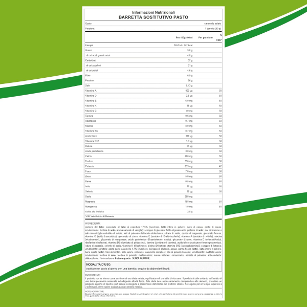WHYNATURE BARRETTA SOSTITUTIVO PASTO (BOX DA 24x60G) GUSTO CARAMELLO SALATO