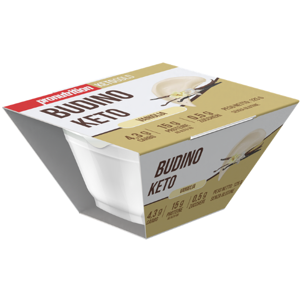 PRONUTRITION BUDINO KETO (BOX DA 10 PEZZI DA 125 Gr) GUSTO VANIGLIA