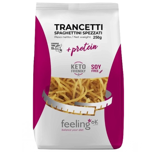 FEELING OK TRANCETTI +PROTEIN (BOX DA 4x250 Gr) A BASSISSIMO CONTENUTO DI CARBOIDRATI