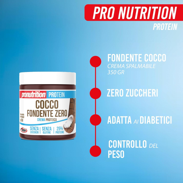PRONUTRITION FONDENTE ZERO COCCO 350G GUSTO FONDENTE COCCO