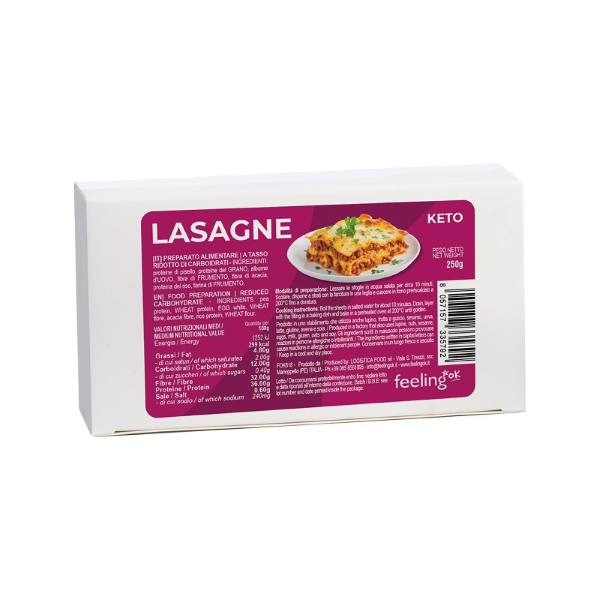 FEELING OK LASAGNE HIGH PROTEIN CHETOGENICA, LOW CARB