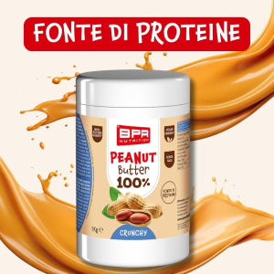 BPR NUTRITION PEANUT BUTTER 100% CRUNCHY MAXI FORMATO DA 1KG