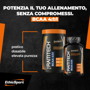 ETHICSPORT RAMTECH BCAA 4:1:1 - AMINOACIDI CON VIT. B1 e B6