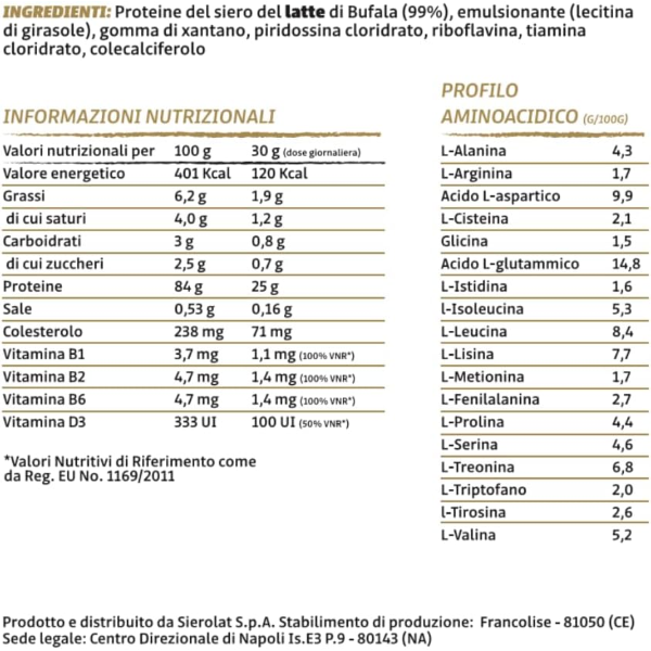 B-POWER BUFFALO WHEY PROTEIN HIGH PROTEIN +80 SENZA EDULCORANTI