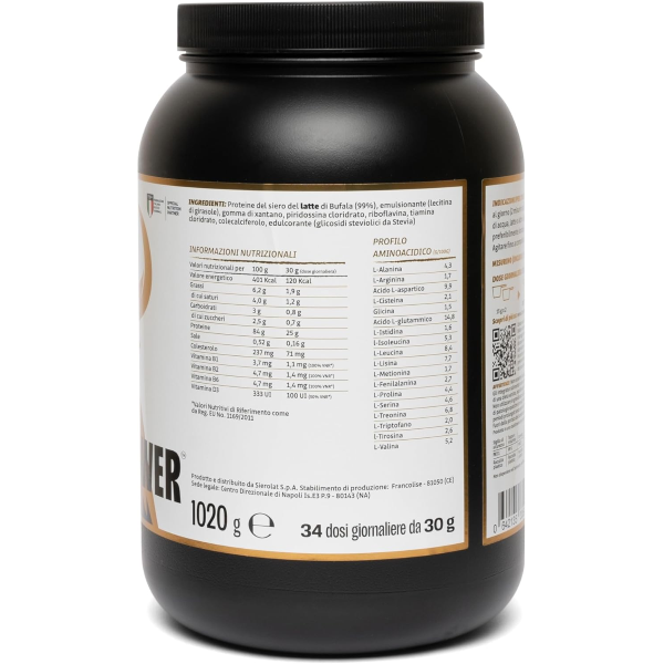 B-POWER BUFFALO WHEY PROTEIN HIGH PROTEIN +80 CON STEVIA 