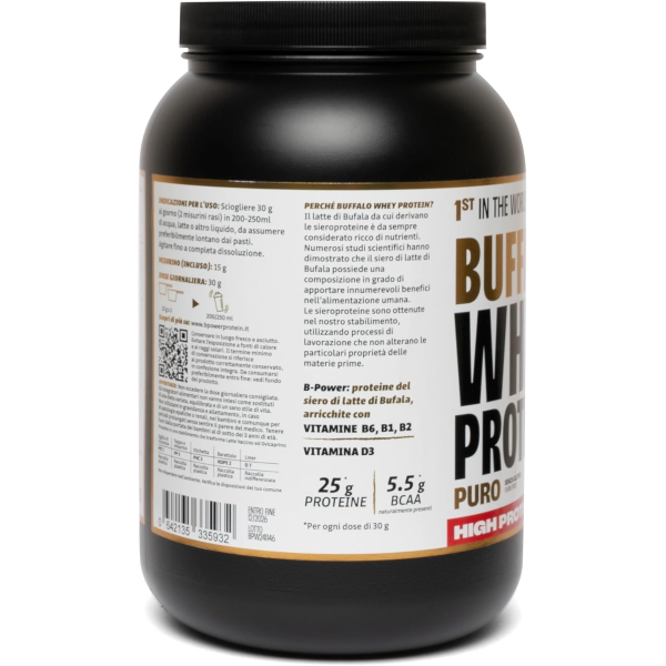 B-POWER BUFFALO WHEY PROTEIN HIGH PROTEIN +80 CON STEVIA 