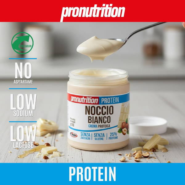 PRONUTRITION CREMA ZERO NOCCIO BIANCO - CREMA PROTEICA SPALMABILE ZERO ZUCCHERI