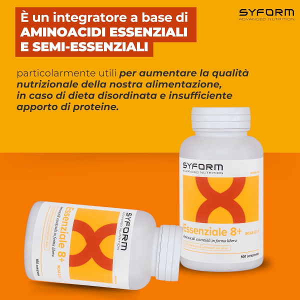 SYFORM ESSENZIALE 8+ 100 CPS - AMINOACIDI ESSENZIALI