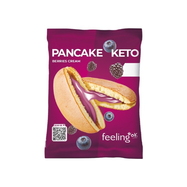 FEELING OK PANCAKE KETO DA 50 Gr BERRIES CREAM