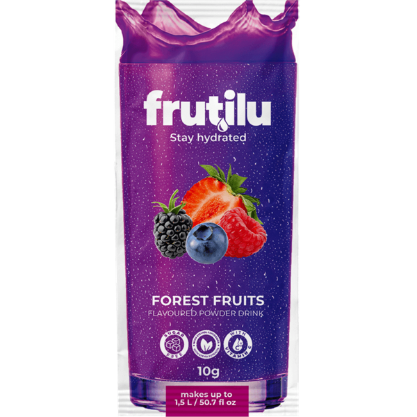 FRUTILU BUSTINA (BOX DA 30 PEZZI DA 10 Gr) GUSTO FRUTTI DI BOSCO