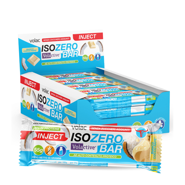 INJECT NUTRITION ISOZERO BAR DA 55 Gr BIANCO COCCO RAPE'