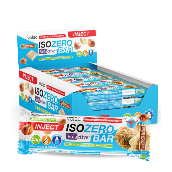 INJECT NUTRITION ISOZERO BAR DA 55Gr GRANELLA NOCCIOLA WHITE 