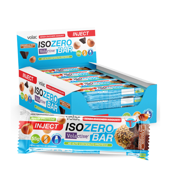 INJECT NUTRITION ISOZERO BAR DA 55 Gr GRANELLA NOIR NOCCIOLA