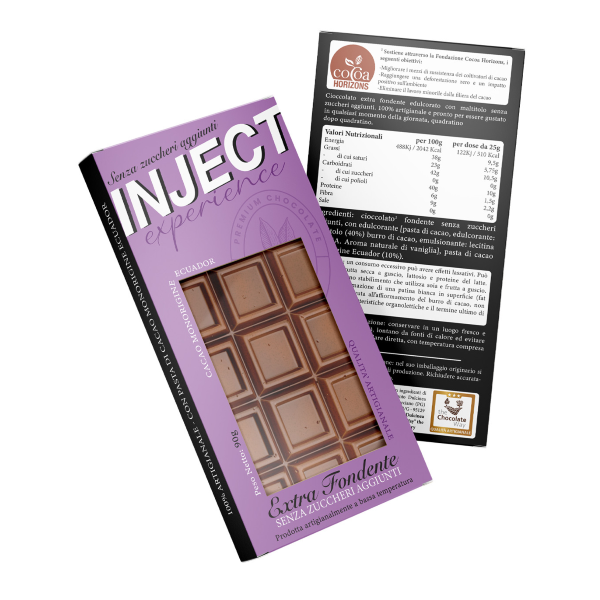 INJECT NUTRITION TAVOLETTA DA 90 Gr CIOCCOLATO EXTRA FONDENTE 