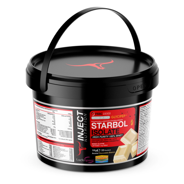 INJECT NUTRITION STARBOL 1KG ISOLATE 85% CIOCCOLATO BIANCO