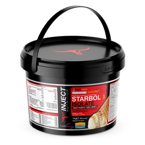 INJECT NUTRITION STARBOL 1KG ISOLATE 85% GELATO ALLA VANIGLIA 