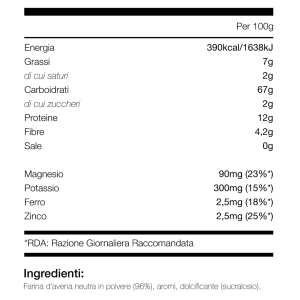 INJECT NUTRITION FARINA DI AVENA ISTANTANEA