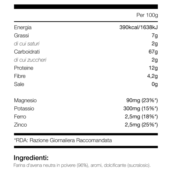 INJECT NUTRITION FARINA DI AVENA ISTANTANEA