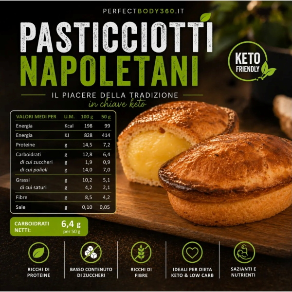 KETOSWEET KETO PASTICCIOTTI NAPOLETANI (6 Pezzi da 45 Gr)