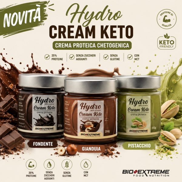 BIO-EXTREME HYDRO CREAM KETO DA 250 Gr GUSTI ASSORTITI