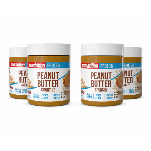 PRONUTRITION PEANUT BUTTER GUSTI ASSORTITI (BOX DA 4x500G)