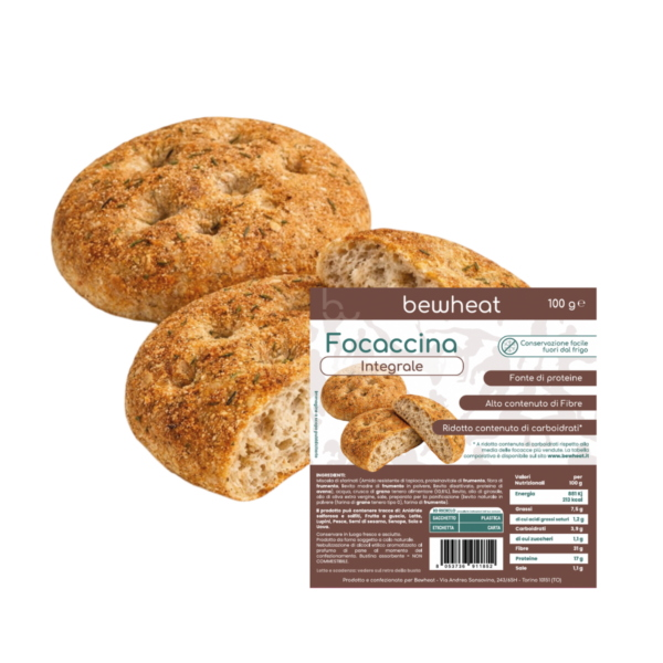 BEWHEAT FOCACCINA KETO INTEGRALE DA 100 Gr