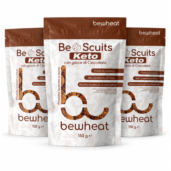 BEWHEAT BISCUITS KETO (BOX DA 3x150G) AL CIOCCOLATO 