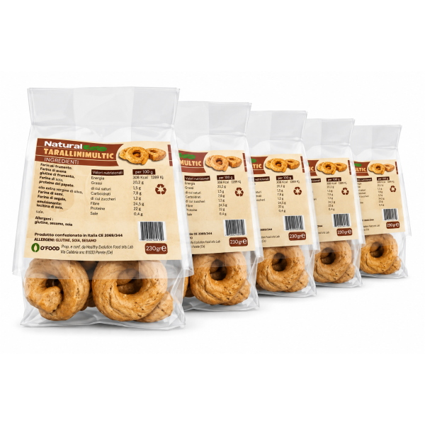 O'FOOD TARALLINI MULTICEREALI KETO (BOX DA 5x230 Gr)