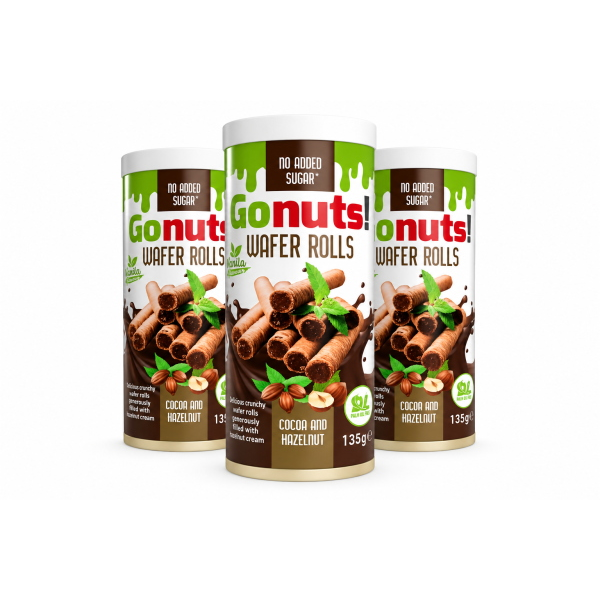 DAILY LIFE GONUTS WAFER ROLLS (BOX DA 3x135G) CACAO & NOCCIOLA