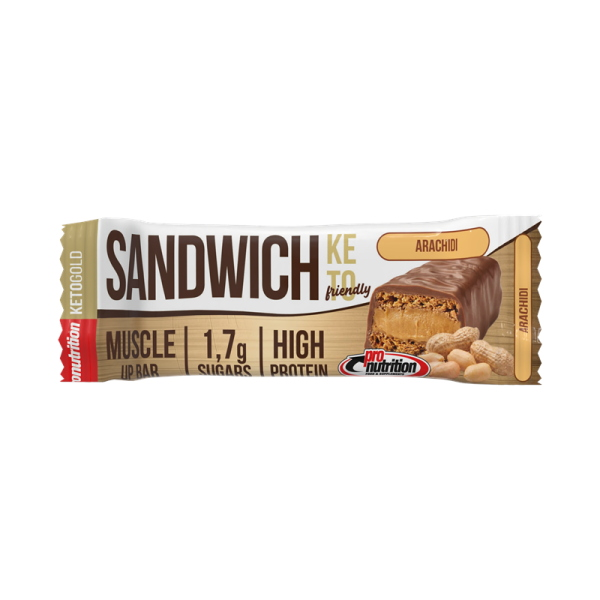 PRONUTRITION SANDWICH KETO BAR (BOX DA 16x57 Gr) ARACHIDI