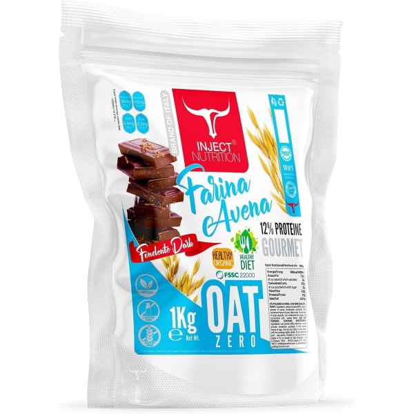 INJECT NUTRITION FARINA DI AVENA ISTANTANEA 1KG FONDENTE DARK