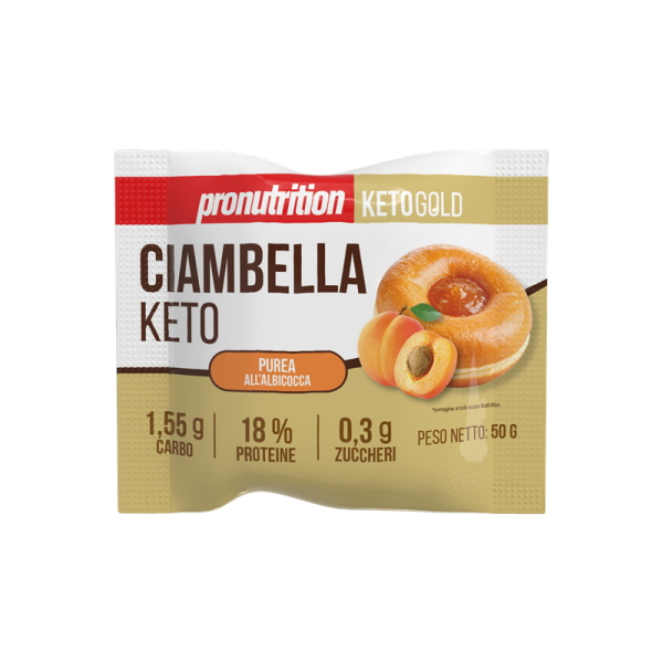 PRONUTRITION CIAMBELLA KETO DA 50 Gr ALBICOCCA 